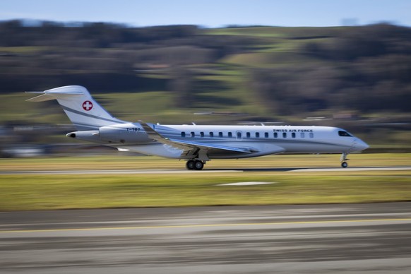 Le Bombardier Global 7500 du Conseil fédéral