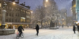 Plus de 20 centimètres de neige sont tombés par endroits en Suisse