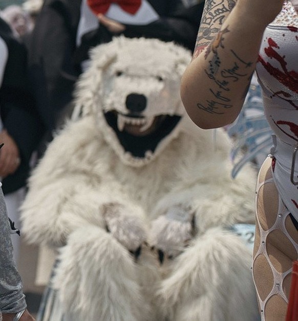 Revelers march during the Mermaid Parade in the Coney Island section of the Brooklyn borough of New York, Saturday, June 17, 2023. (AP Photo/Andres Kudacki)