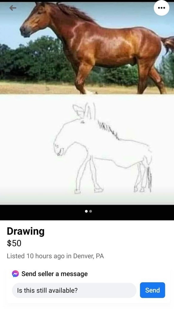 Lustige Dinge, die im Netz zum Verkauf angeboten werden: Pferd