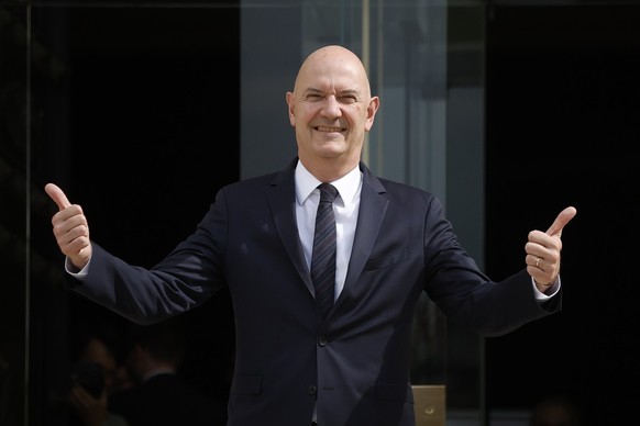 epa11467785 Newly elected member of Parliament for the Presidential party Ensemble Renaissance Roland Lescure poses at the National Assembly in Paris, France, 09 July 2024. France voted in the second  ...