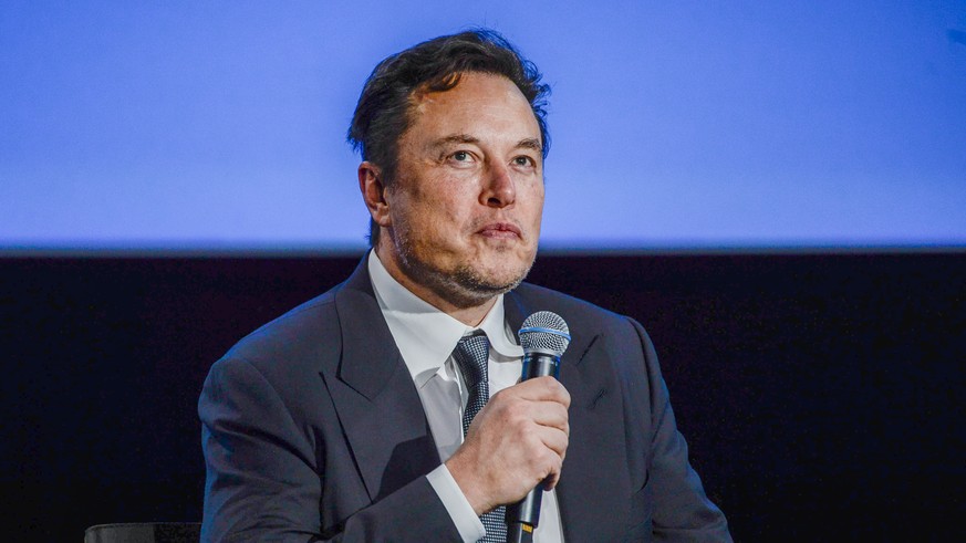 Tesla founder Elon Musk speaks at the ONS (Offshore Northern Seas) fair on sustainable energy in Stavanger, Norway, Monday, Aug. 29, 2022. (Carina Johansen/NTB Scanpix via AP)