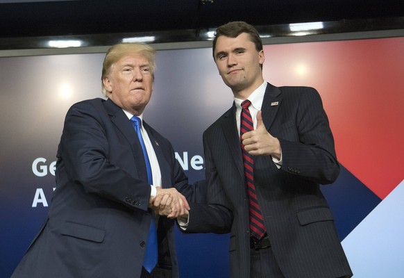 Donald Trump et Charlie Kirk en 2018