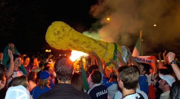 La communauté italienne de Lucerne célébrant le titre de champion du monde en 2006