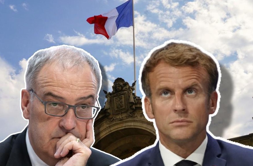 Guy Parmelin (à gauche) ne rencontrera pas Emmanuel Macron en novembre.