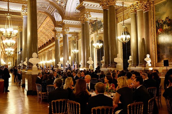 VERSAILLES, FRANCE - DECEMBER 05: A general of atmosphere during the &quot;France-USA&quot; Gala Dinner at Chateau de Versailles on December 5, 2015 in Versailles, France. (Photo by Bertrand Rindoff P ...