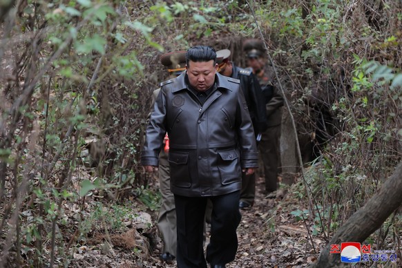 epa11676874 A photo released by the official North Korean Central News Agency (KCNA) on 23 October 2024 shows North Korean leader Kim Jong Un inspecting strategic missile bases, at an undisclosed loca ...