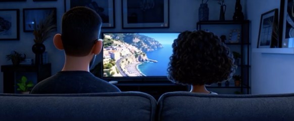 Szene aus einem KI-generierten Heiratsantrag im Stil eines Disney-Animationsfilm-Trailers von Marcelo Coelho und Jéssica Uinny. Ging im Oktober 2025 viral.