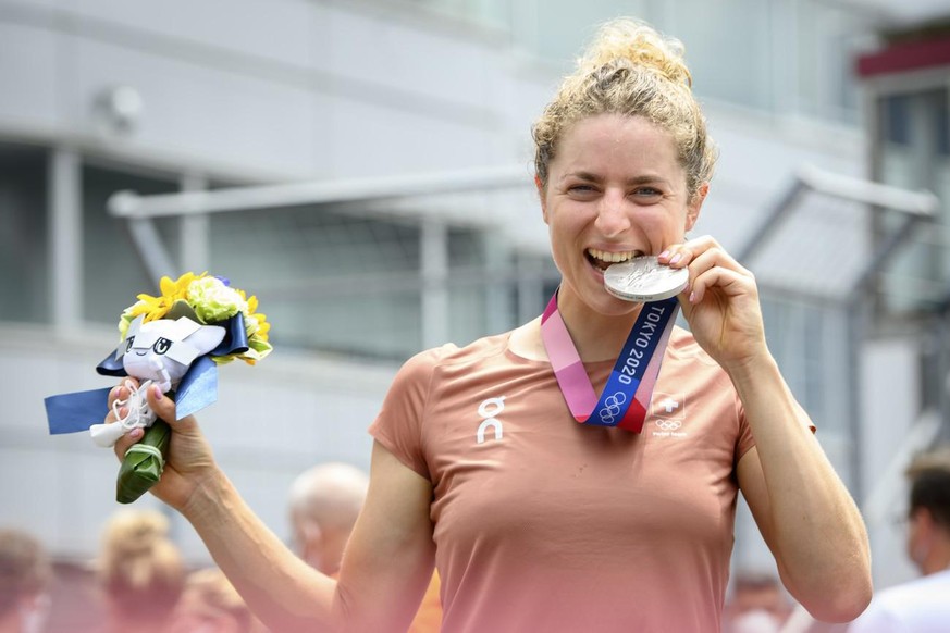 Marlen Reusser a terminé deuxième du contre-la-montre aux JO de Tokyo mercredi.