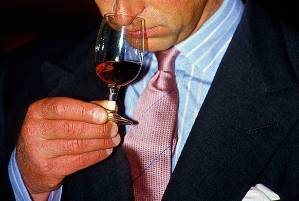 Chicago, Illinois, 9-5-1986 Prince Charles conducts a whiskey tasting at Mrshall Fields Department store during his visit to Chicago. Credit: Mark Reinstein (Photo by Mark Reinstein/Corbis via Getty I ...