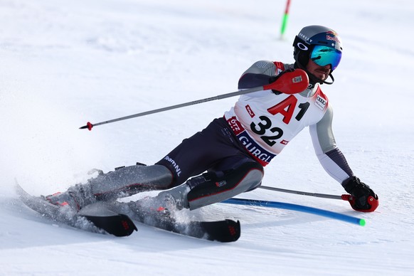 epa11737947 Marcel Hirscher of Netherlands in action during the first run of the Men&#039;s Slalom race of the FIS Alpine Skiing World Cup in Gurgl, Austria, 24 November 2024. EPA/ANNA SZILAGYI