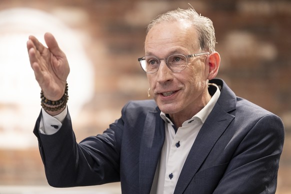 Philipp Wyss, Vorsitzender der Geschaeftsleitung, spricht an der Bilanzmedienkonferenz von COOP, am Dienstag, 17. Februar 2026, in Dietikon. (KEYSTONE/Andreas Becker)
