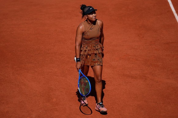 PARIS, FRANCE - MAY 26: Naomi Osaka of Japan looks on during the Women's Singles First Round match on Day Three of the 2026 French Open at Roland Garros on May 26, 2026 in Paris, France. (Photo b ...