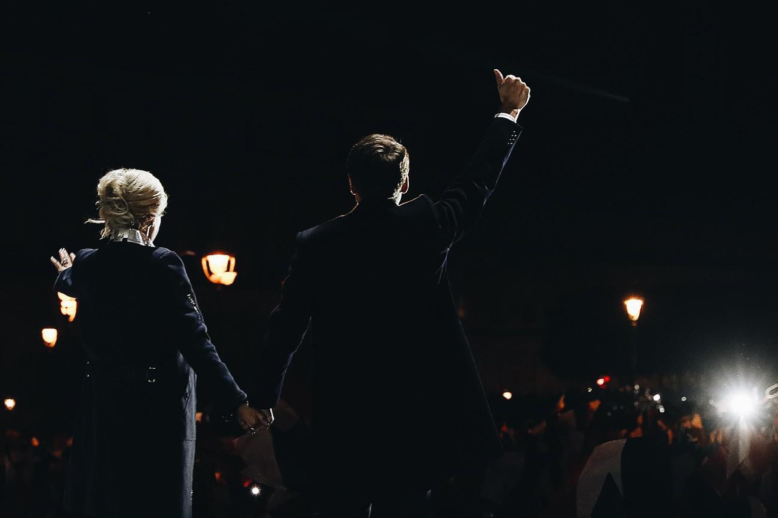 Le soir de l'élection, en 2017.