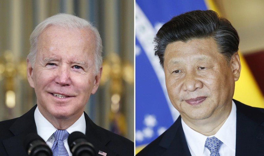 Joe Biden (à g.) et Xi Jinping doivent se parler lundi dans un contexte de tensions autour de Taïwan.
