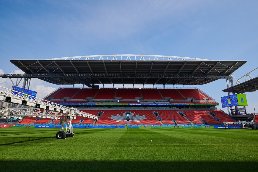 FILE - BMO Field is pictured as the City of Toronto and MLSE complete the first phase of upgrades in transforming the space into the 2026 World Cup ready Toronto Stadium in Toronto, on Tuesday, Sept.  ...