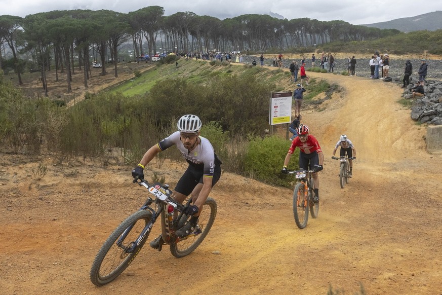 Nino Schurter lors de la Cape Epic en Afrique du Sud.