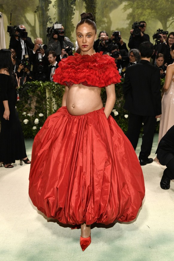 Adwoa Aboah attends The Metropolitan Museum of Art's Costume Institute benefit gala celebrating the opening of the "Sleeping Beauties: Reawakening Fashion" exhibition on Monday, May 6, ...