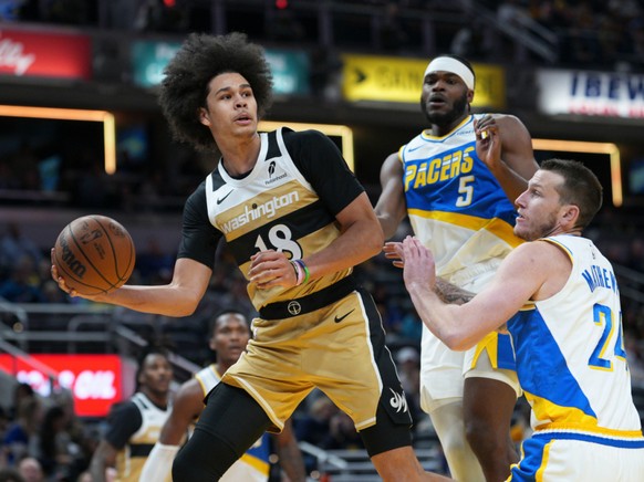 Kyshawn George a réussi 9 assists face aux Pacers