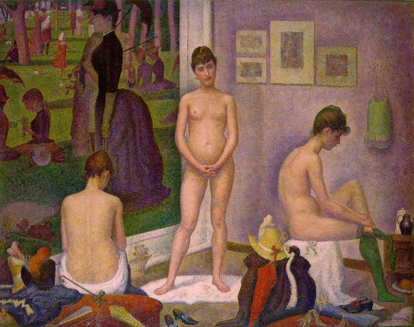 Das Gemälde Les Poseuses von Georges Seurat