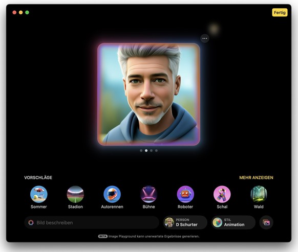 Image Playground auf dem Mac