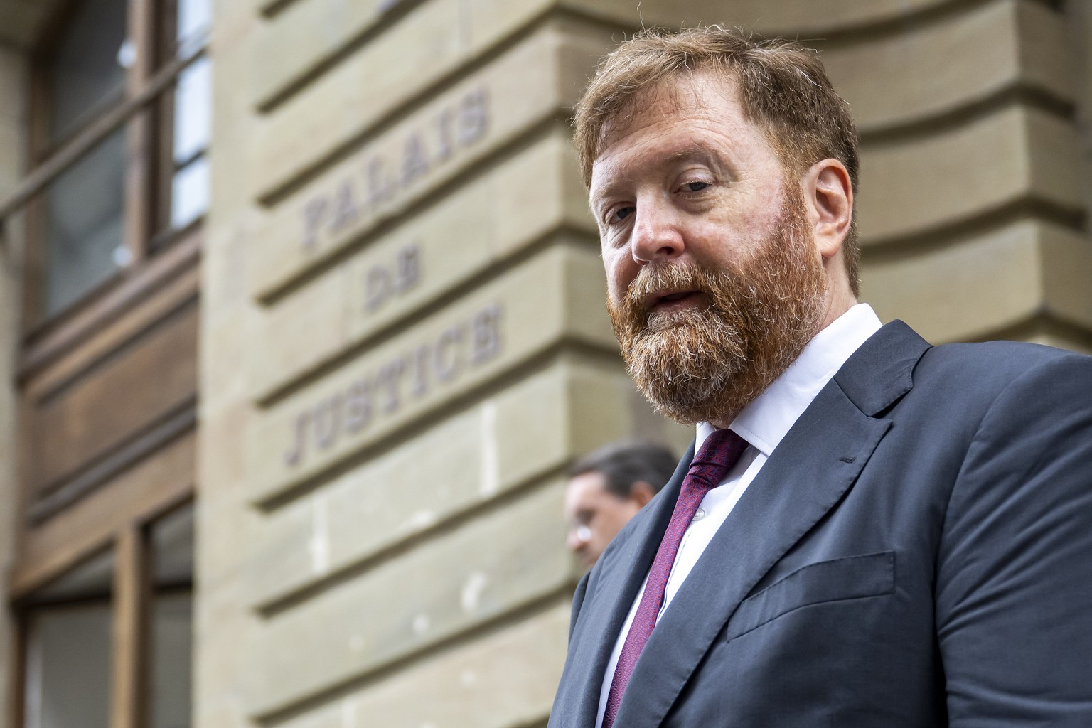 epa11583921 Former head of Guatemala&#039;s national police Erwin Sperisen leaves the courthouse after the third day of trial of the former head of Guatemala&#039;s national police&#039;s fourth trial ...