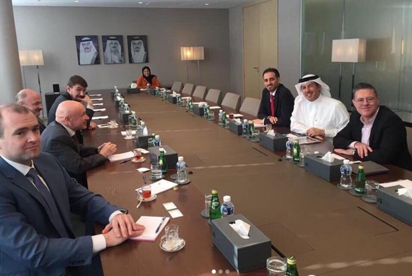 Les dirigeants de Technotec lors d'une réunion à Bahreïn en 2019.