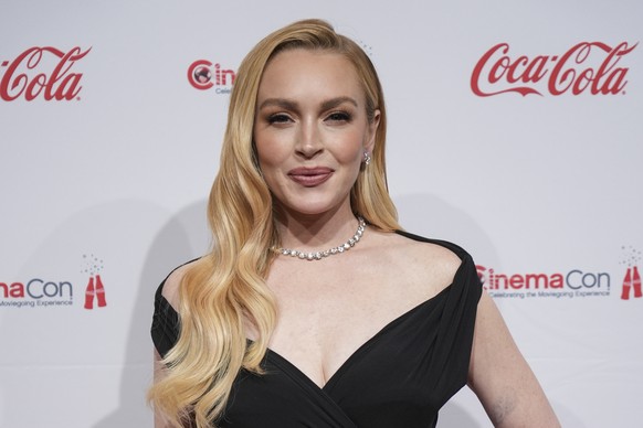 Lindsay Lohan arrives at the Big Screen Achievement Awards during CinemaCon 2024, Thursday, April 3, 2025, at Caesars Palace in Las Vegas. (AP Photo/Chris Pizzello)
Lindsay Lohan