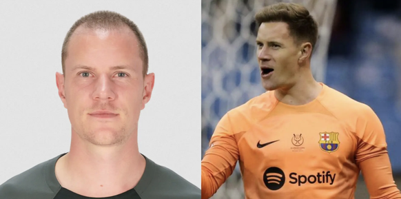 Marc-André ter Stegen (Barcelone) avant/après.