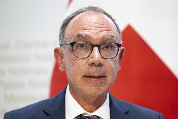 Andrea Arcidiacono, designierter Vizekanzler und Bundesratssprecher, spricht waehrend einer Medienkonferenz zur Bekanntgabe der Ernennung des Vizekanzlers und Sprechers des Bundesrates, am Freitag, 20 ...
