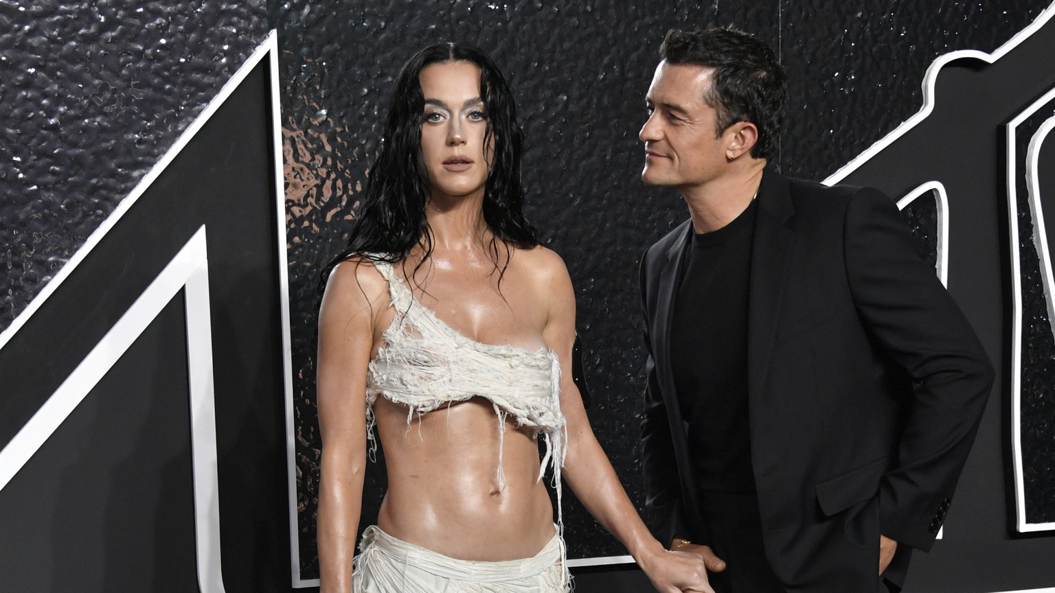 Katy Perry, left, and Orlando Bloom arrive at the MTV Video Music Awards on Wednesday, Sept. 11, 2024, at UBS Arena in Elmont, N.Y. (Photo by Evan Agostini/Invision/AP)
Katy Perry,Orlando Bloom