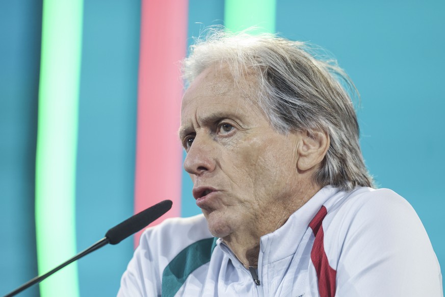 epa13258003 Portuguese national head coach Jorge Jesus attends a press conference at the Portugal Football Summit in Oeiras, Portugal, 23 September 2026. EPA/ANTONIO PEDRO SANTOS