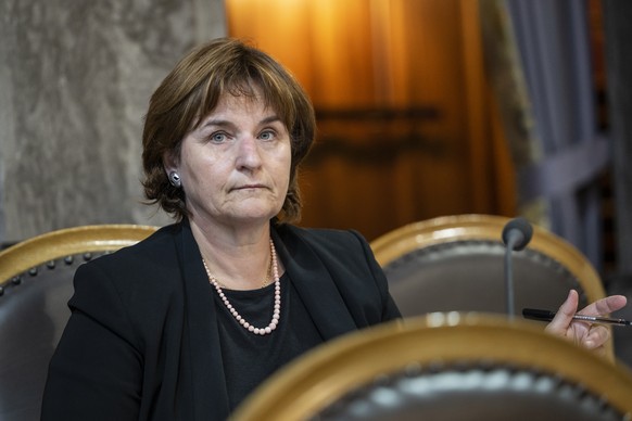 Marina Carobbio Guscetti, SP-TI, schaut in den Saal, an der Herbstsession der Eidgenoessischen Raete, am Dienstag, 13. September 2022 im Staenderat in Bern. (KEYSTONE/Alessandro della Valle)