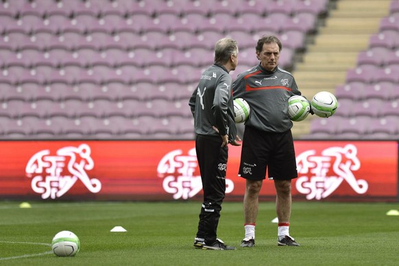 Michel Pont avec Ottmar Hitzfeld en 2013.