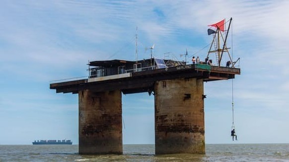 Les positions des forts Maunsell au large de l'estuaire de la Tamise