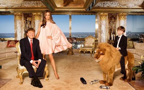 L'appartement-terrasse de la famille Trump, ici en 2010, occupe les trois derniers étages de la tour.