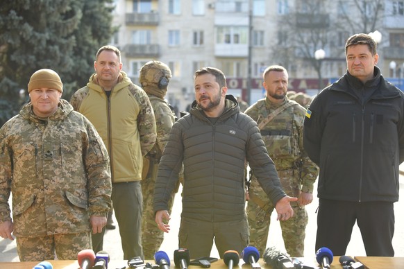 Zelensky lors de sa visite à Kherson.