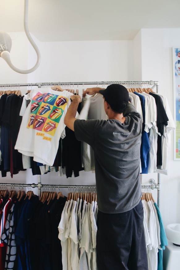La nouvelle boutique de Numa Supply, à Lausanne, au Flon, spécialisé dans le t-shirt vintage.