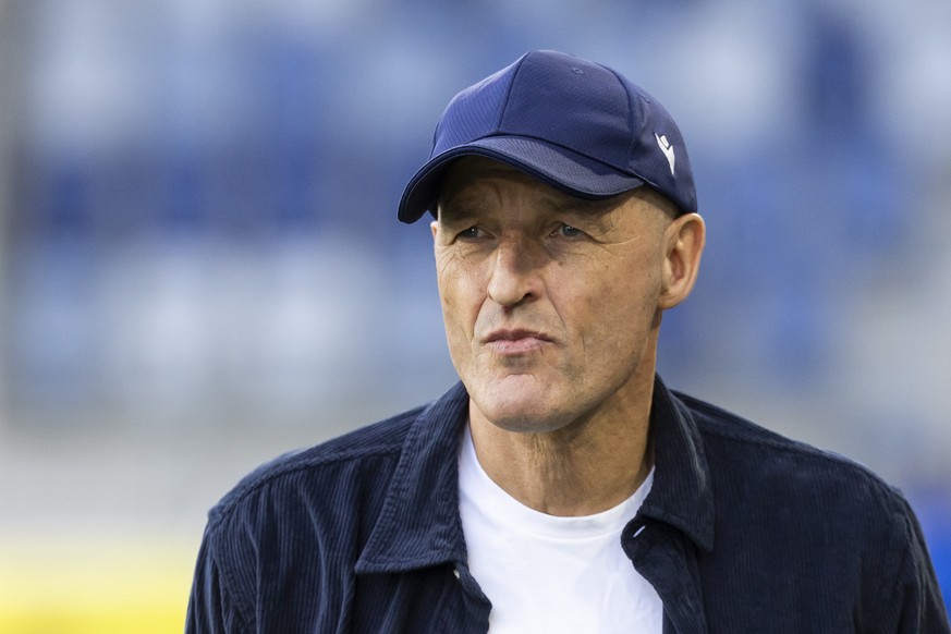 L'entraineur Peter Zeidler (LS), lors de la rencontre de football de Swiss Super League entre le FC Lausanne-Sport, LS, et le FC St.Gallen ce dimanche 8 fevrier 2026 au Stade de la Tuiliere a Lau ...