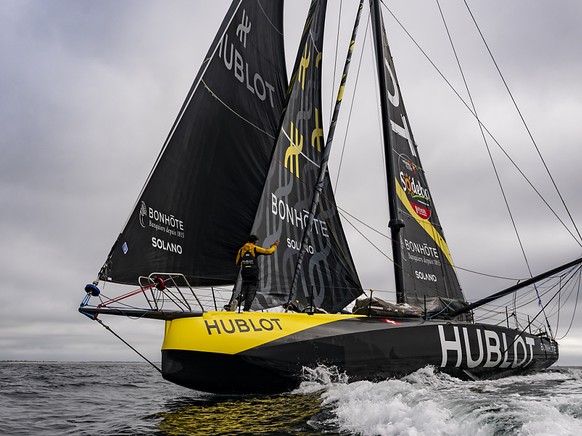 Le Genevois a r�cup�r� l&#039;ancien IMOCA d&#039;Alex Thomson en 2022.