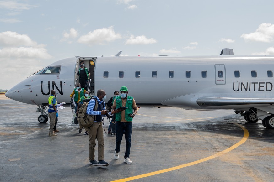 epa12982203 Director General of Africa Centres for Disease Control and Prevention (Africa CDC), Jean Kaseya arrives at Bunia Airport to lead the response to the Ebola outbreak caused by the Bundibugyo ...