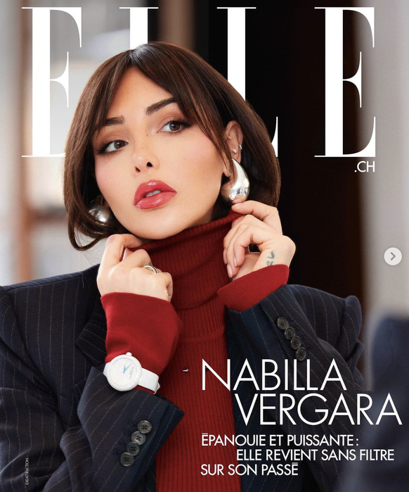 Nabilla Vergara est la première cover girl du magazine Elle.ch.