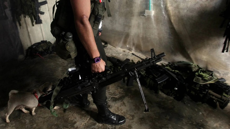 Un membre de l&#039;organisation guérillera Farc.