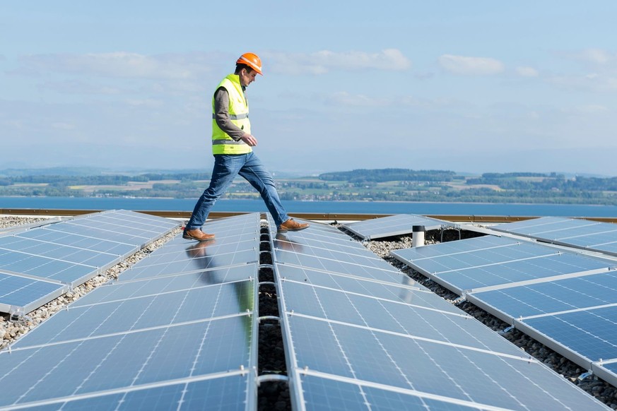 Die politischen Zeichen stehen auf Ausbau: eine Solaranlage in der Schweiz.