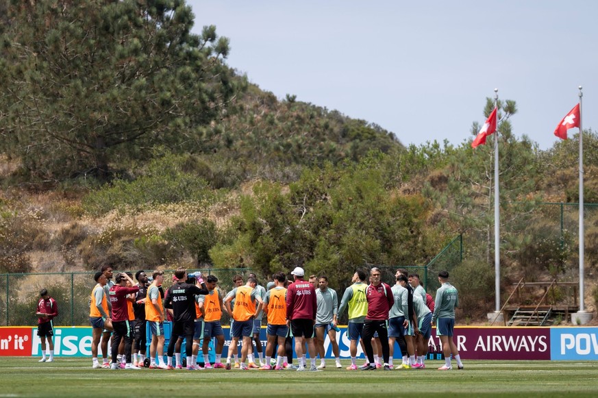 La Nati sur son terrain d'entraînement.