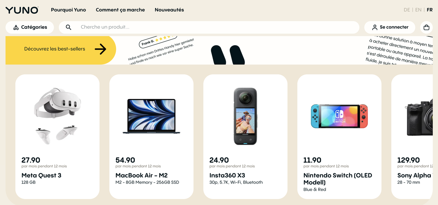 Yuno louait des iPhones