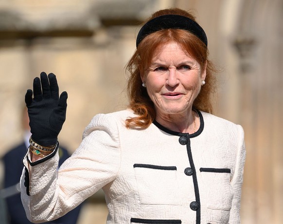 WINDSOR, ENGLAND - APRIL 20: Sarah Ferguson, Duchess of York attends the Easter Sunday Mattins Service at St George&#039;s Chapel on April 20, 2025 in Windsor, England. (Photo by Karwai Tang/WireImage ...