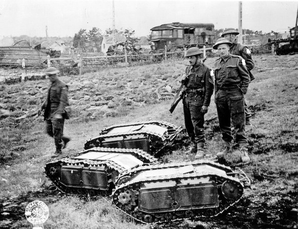 Le véhicule télécommandé Goliath, produit par l&#039;Allemagne nazie pendant la Seconde Guerre mondiale.