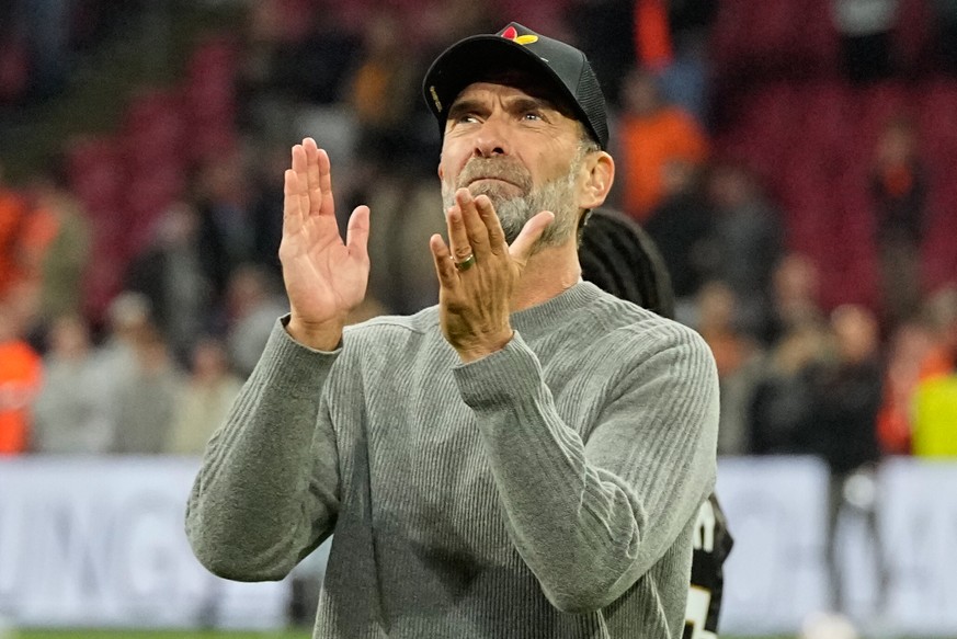 Germany's coach Jurgen Klopp walks off the pitch after the UEFA Nations League soccer match between the Netherlands and Germany in Amsterdam, Netherlands, Thursday, Sept. 24, 2026. (AP Photo/Mart ...