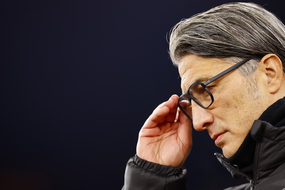 Switzerland&#039;s head coach Murat Yakin looks on during the UEFA Nations League soccer match between Switzerland and Serbia at the Letzigrund stadium in Zurich, Switzerland on Friday, November 15, 2 ...